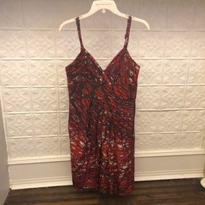 BCBG Max Azria short patterned silk cocktail dress